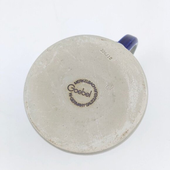 Goebel Merkelbach Salzglasur Beer Stein with Blue Owl Motif West Germany 226/18 - Picture 5 of 7